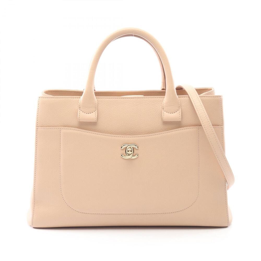 Chanel Neo Executive Tote Bag Leather Beige